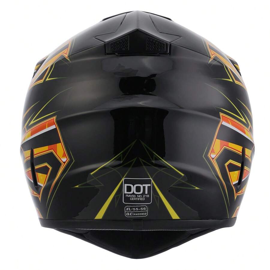 Casco Cross Infantil Niño Moto Con Gafas Guantes Naranja -S