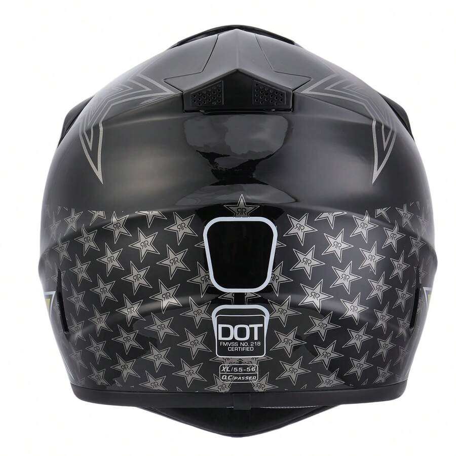 Casco Cross Infantil Niño Moto Con Gafas Guantes Estrella -L