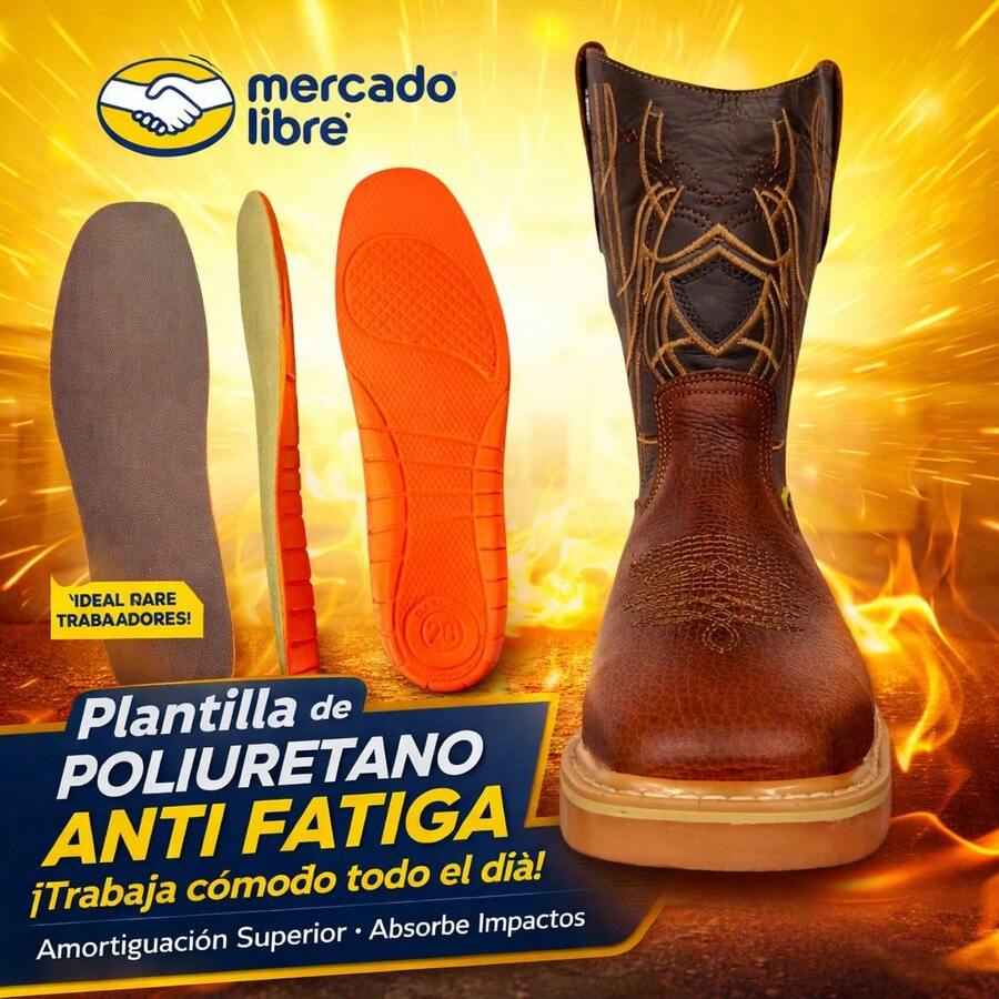 BOTAS INDUSTRIALES CASCO DE ACERO PIEL GENUINA SUELA DOBLE DENSIDAD CONFORT COYOTE