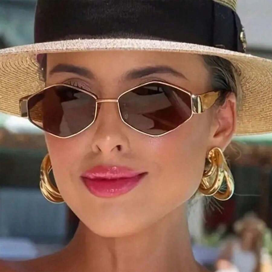 gafas con montura de metal ovalada vintage