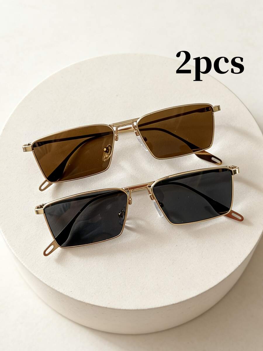 gafas con montura de metal ovalada vintage