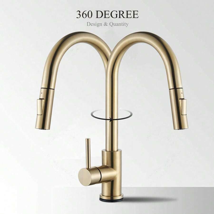 Grifo mezclador de cocina de acero inoxidable