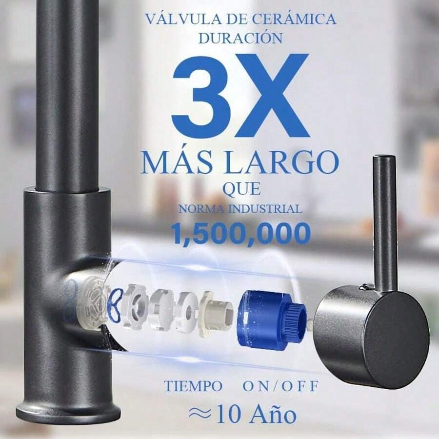Oro Grifos de Cocina 360° Giratorio Grifos de Fregadero