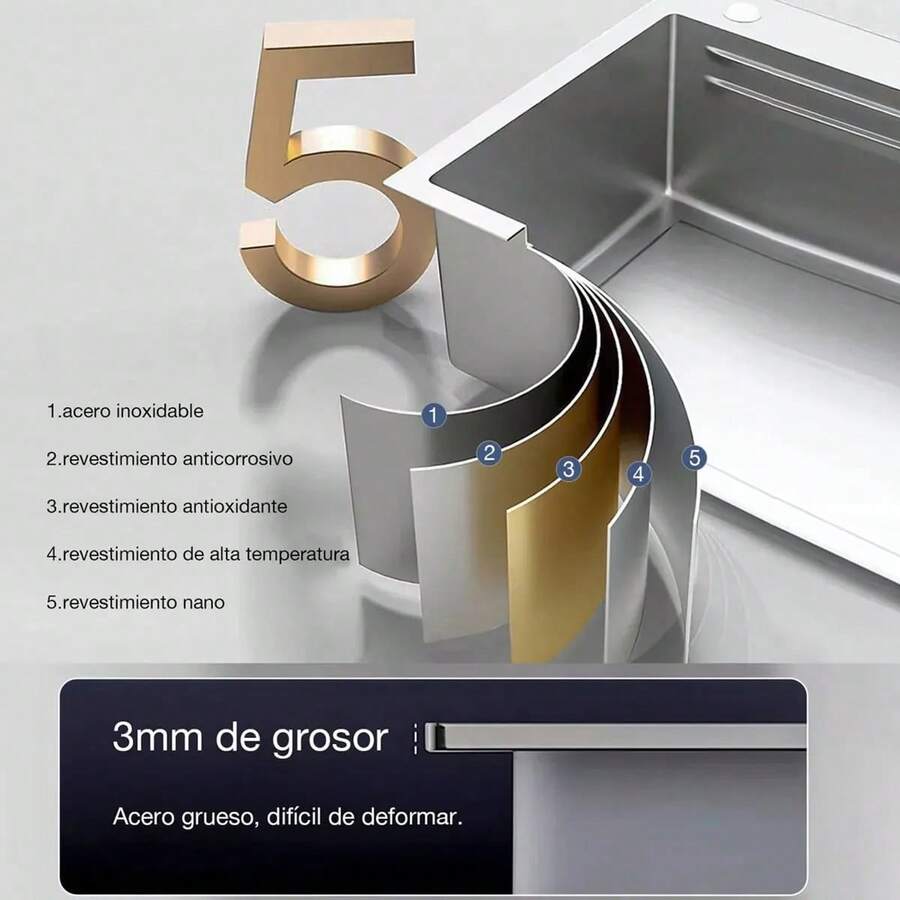 Juego de fregadero de cocina de níquel cepillado