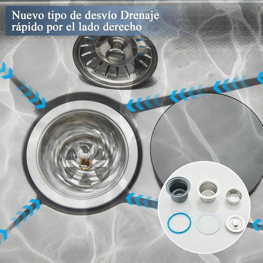 Juego de fregadero de cocina con grifo abatible