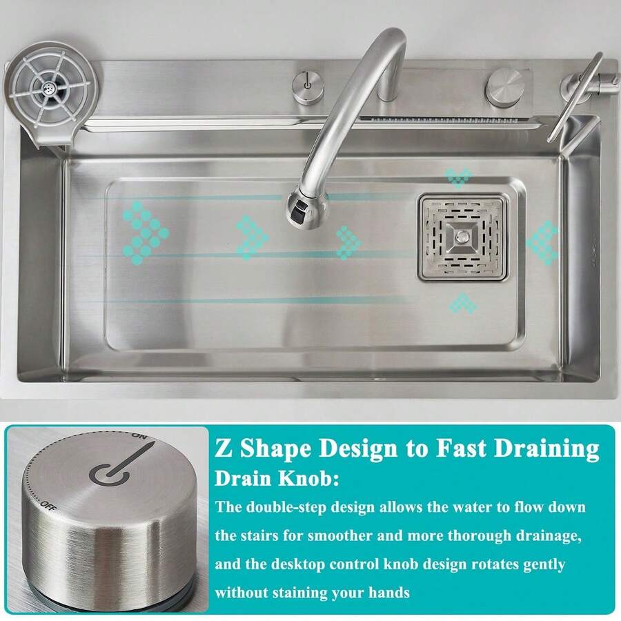 Juego de fregadero de cocina con grifo abatible