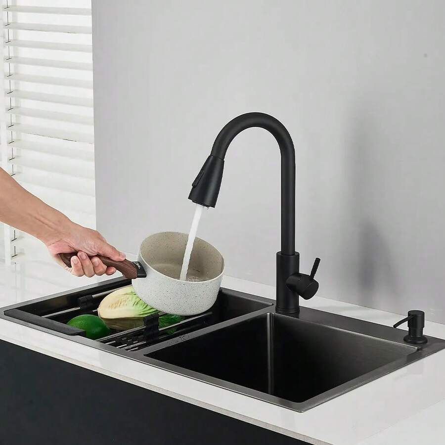 Fregadero De Doble Tanque Cocina Cepillado Nickel 80x45cm