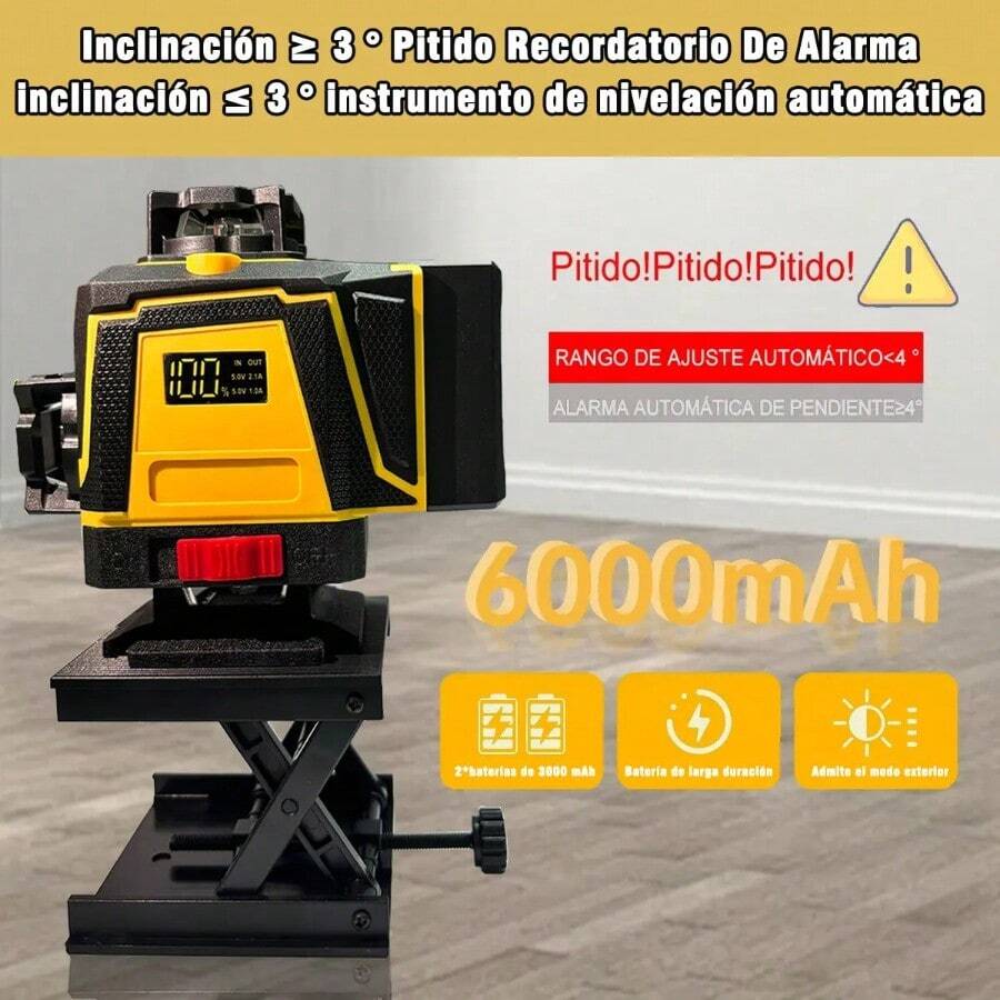 Nivel Láser 4D Verde Autonivelante