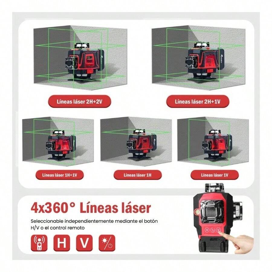 Pointekx Nivel Láser Autonivelante 4D