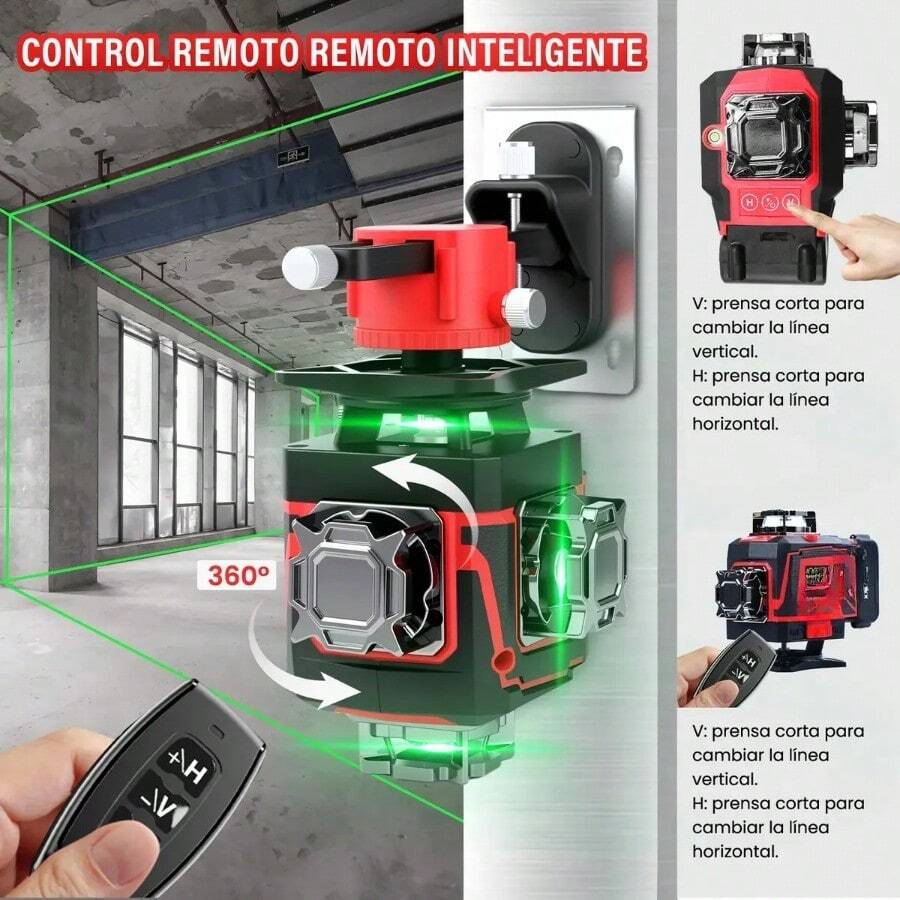 Pointekx Nivel Láser Autonivelante 4D