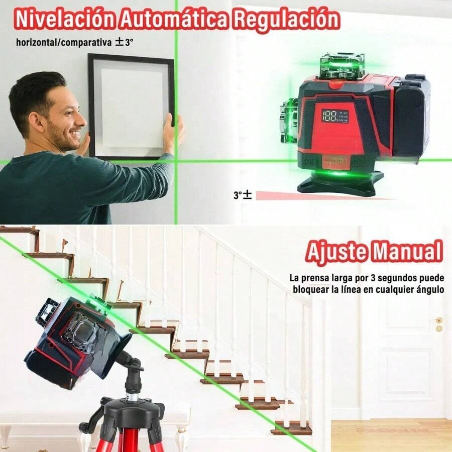 Pointekx Nivel Láser Autonivelante 4D