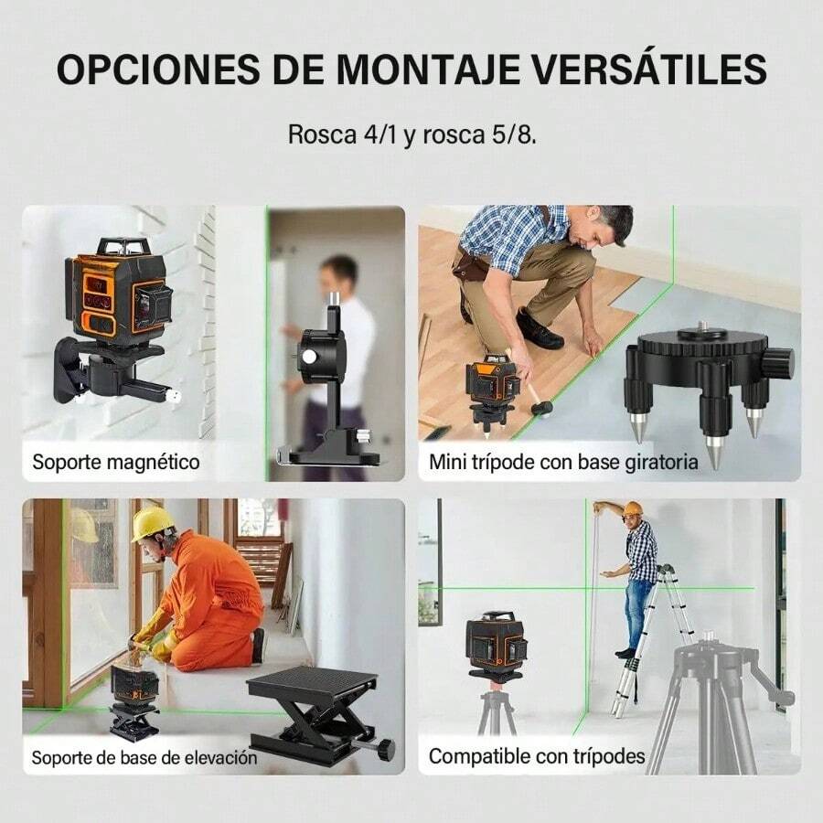 Nivel Láser Susassy 360° Verde Autonivelante