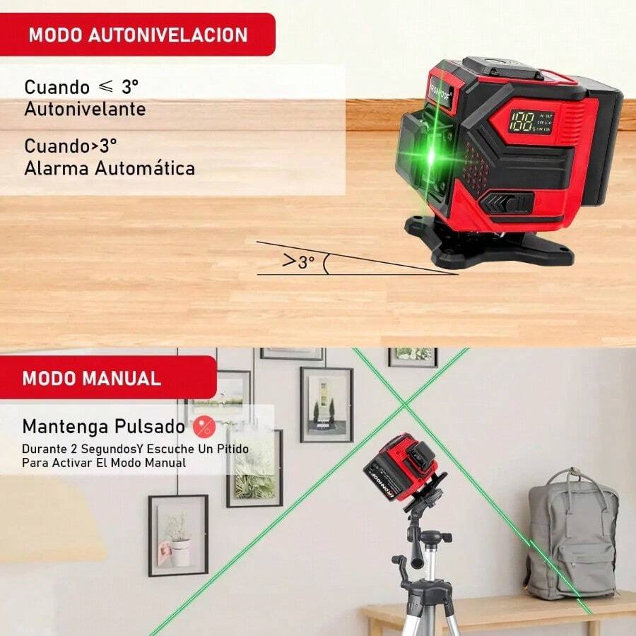 Nivel Láser Autonivelante 360°