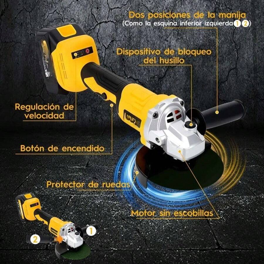 LINSEN Amoladora Angular Inalámbrica