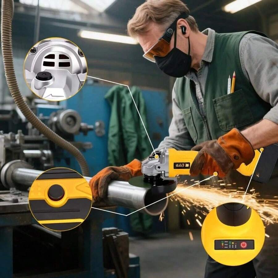 LINSEN Amoladora Angular Inalámbrica