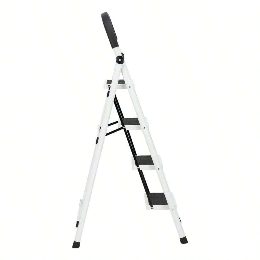 Escalera Tijera Blanca de 4 Peldaños