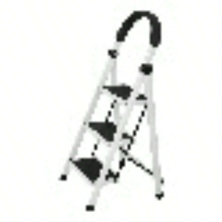 Escalera Tijera Blanca de 4 Peldaños