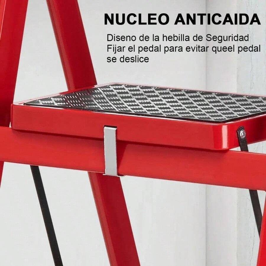 Escalera De Acero Tipo Tijera Plegable 4 Escalones