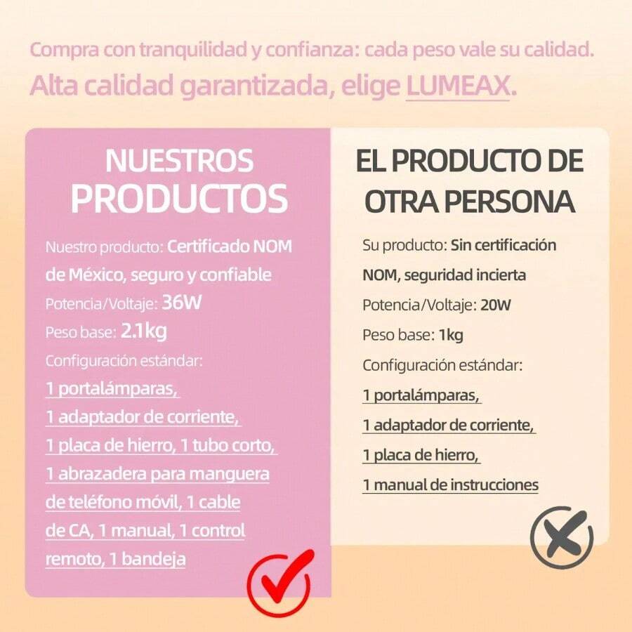 Lámpara para Pestañas con Control LED