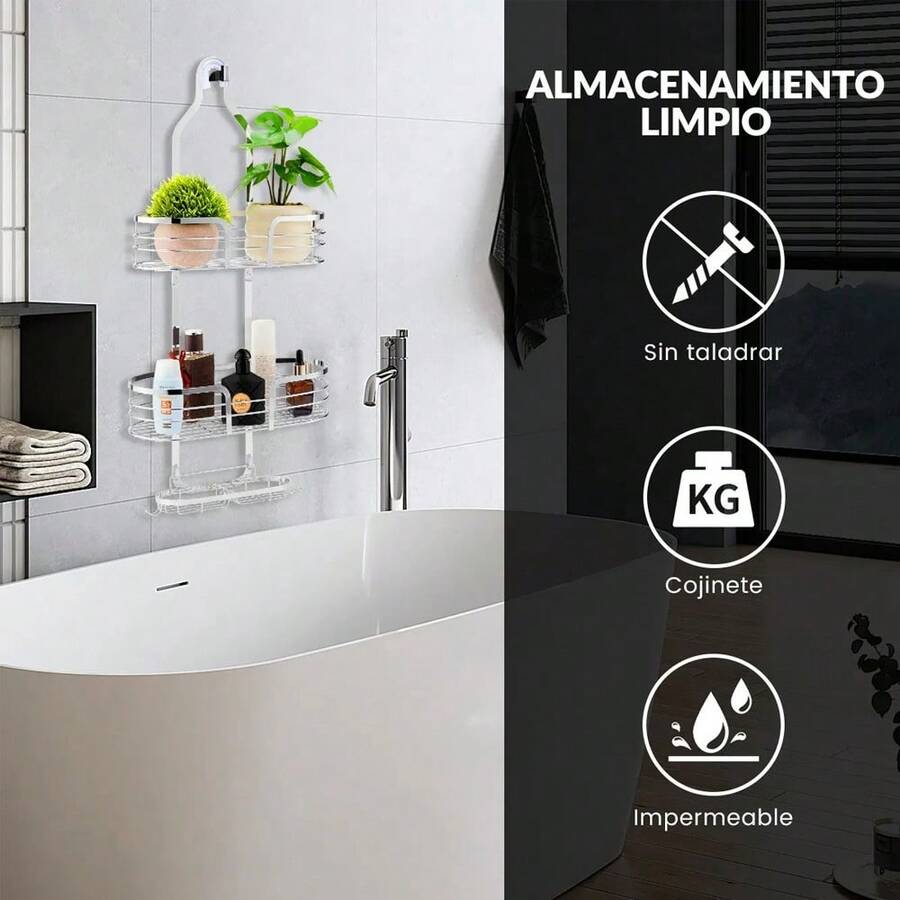Estante de Ducha Colgante de 3 Niveles