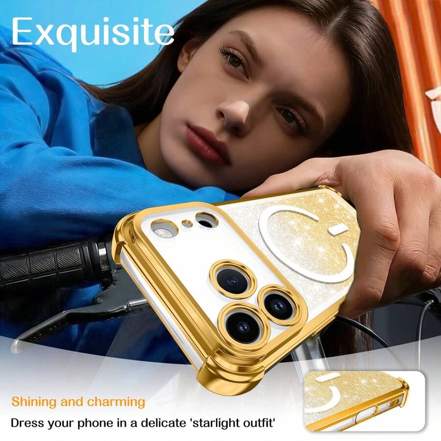 Funda de teléfono básica premium con electrochapado transparente