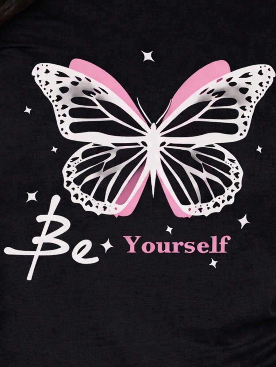 camiseta gráfica mariposa