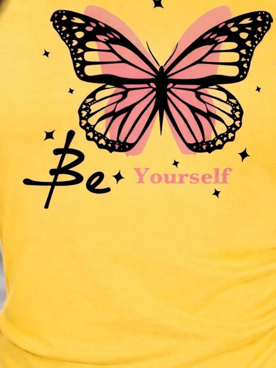 camiseta gráfica mariposa