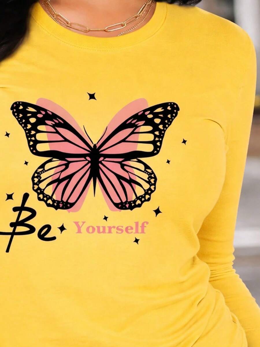 camiseta gráfica mariposa