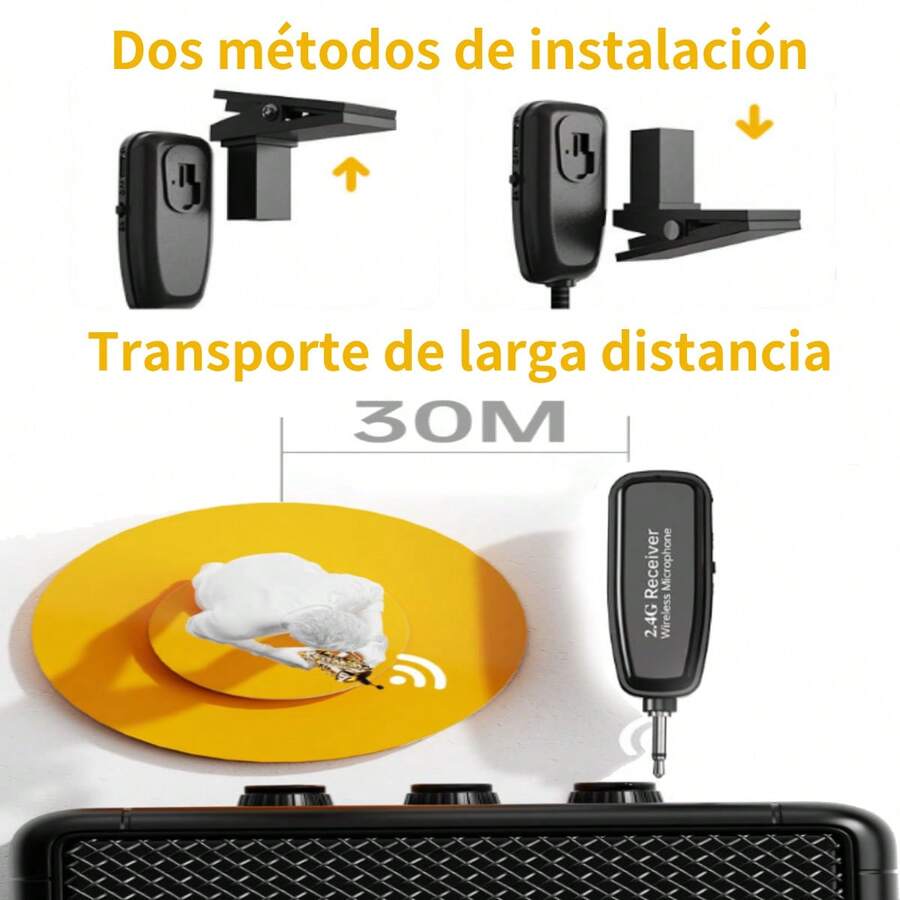 Sistema de micrófono inalámbrico para saxofón