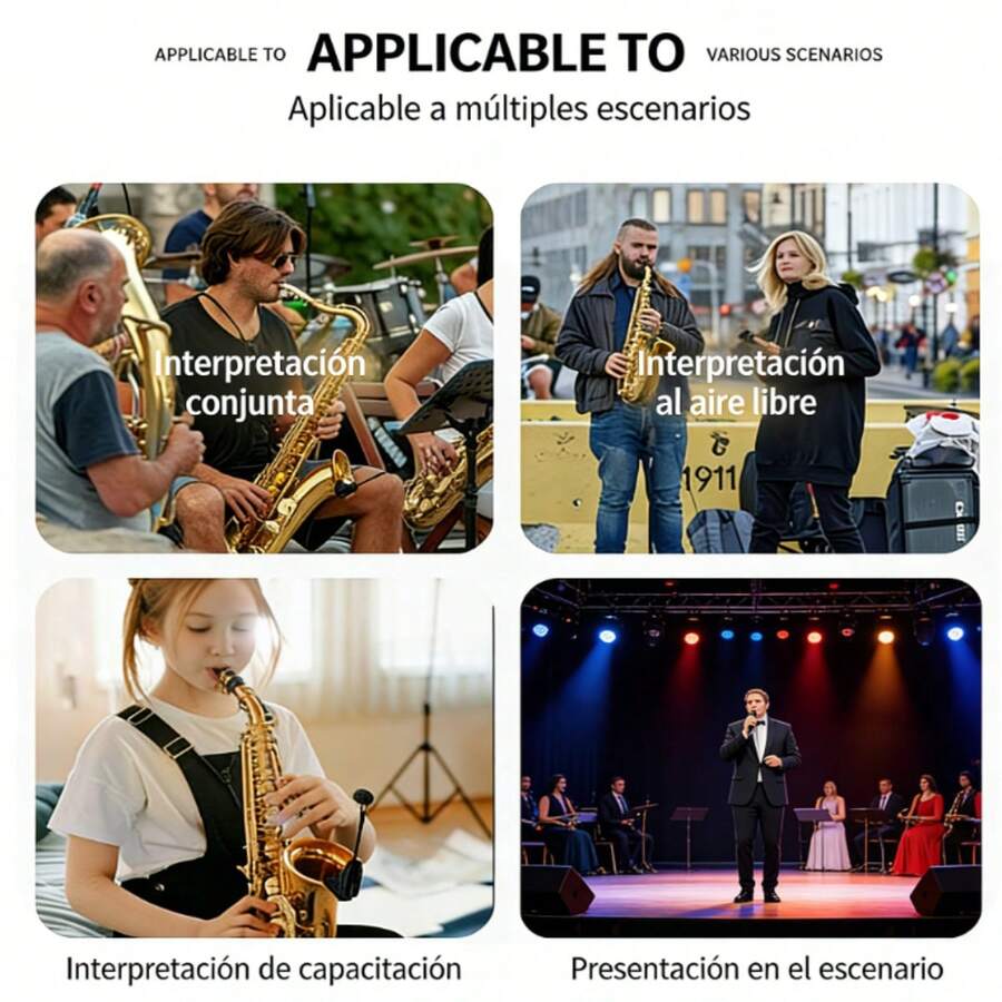 Sistema de micrófono inalámbrico para saxofón