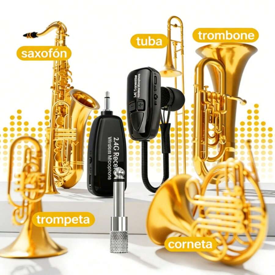 Sistema de micrófono inalámbrico para saxofón