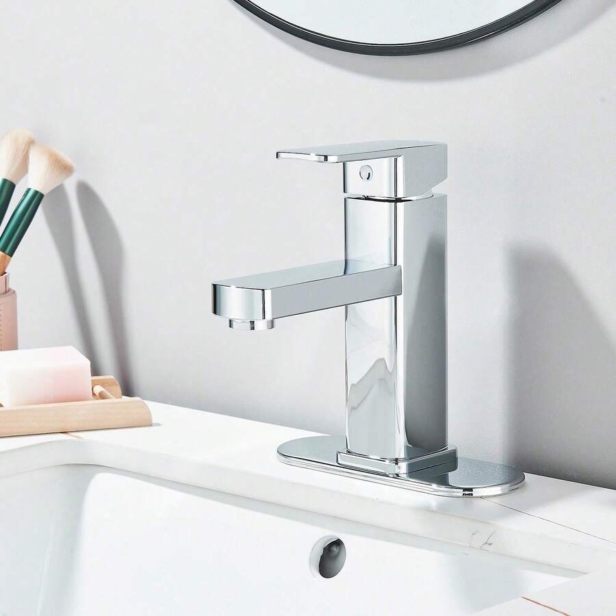 Mcmxtap Grifo de baño plateado/negro mate
