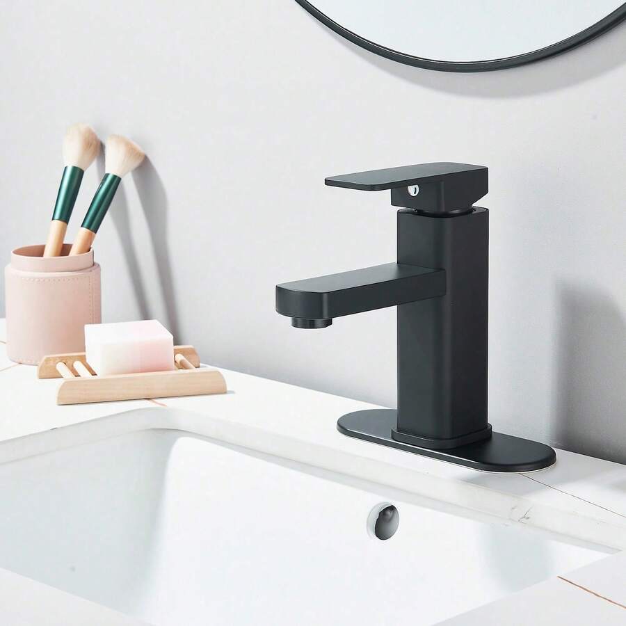 Mcmxtap Grifo de baño plateado/negro mate