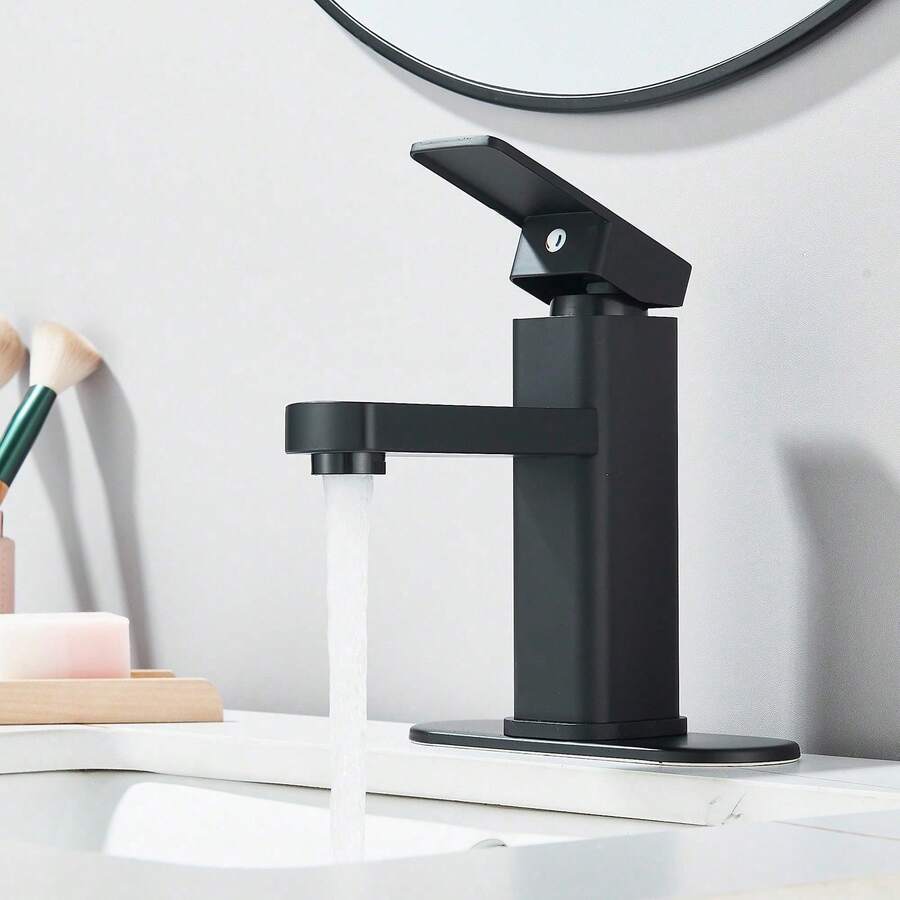 Mcmxtap Grifo de baño plateado/negro mate