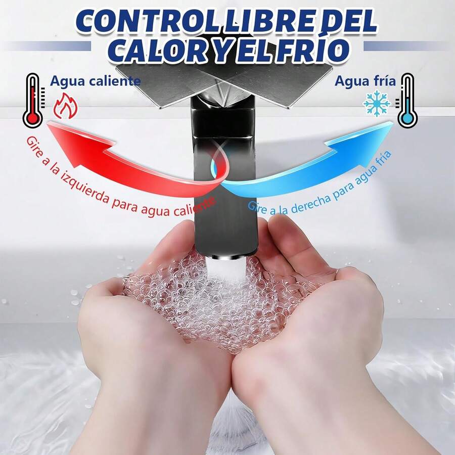Mcmxtap Grifo de baño plateado/negro mate