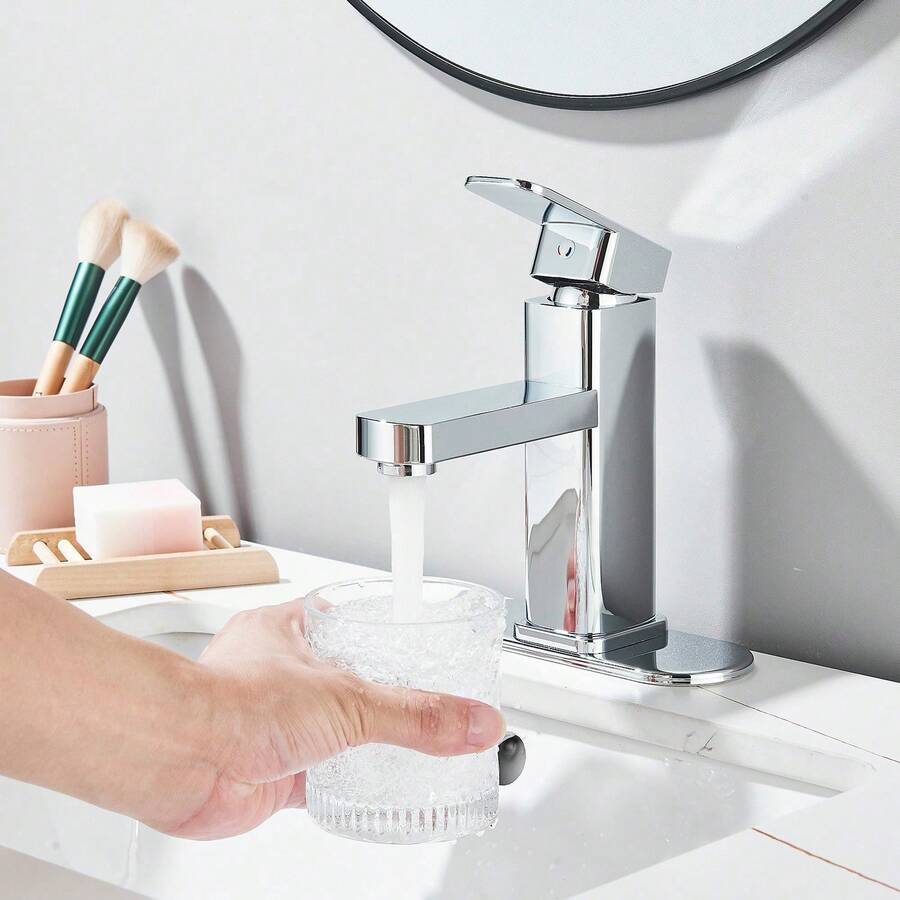 Mcmxtap Grifo de baño plateado/negro mate