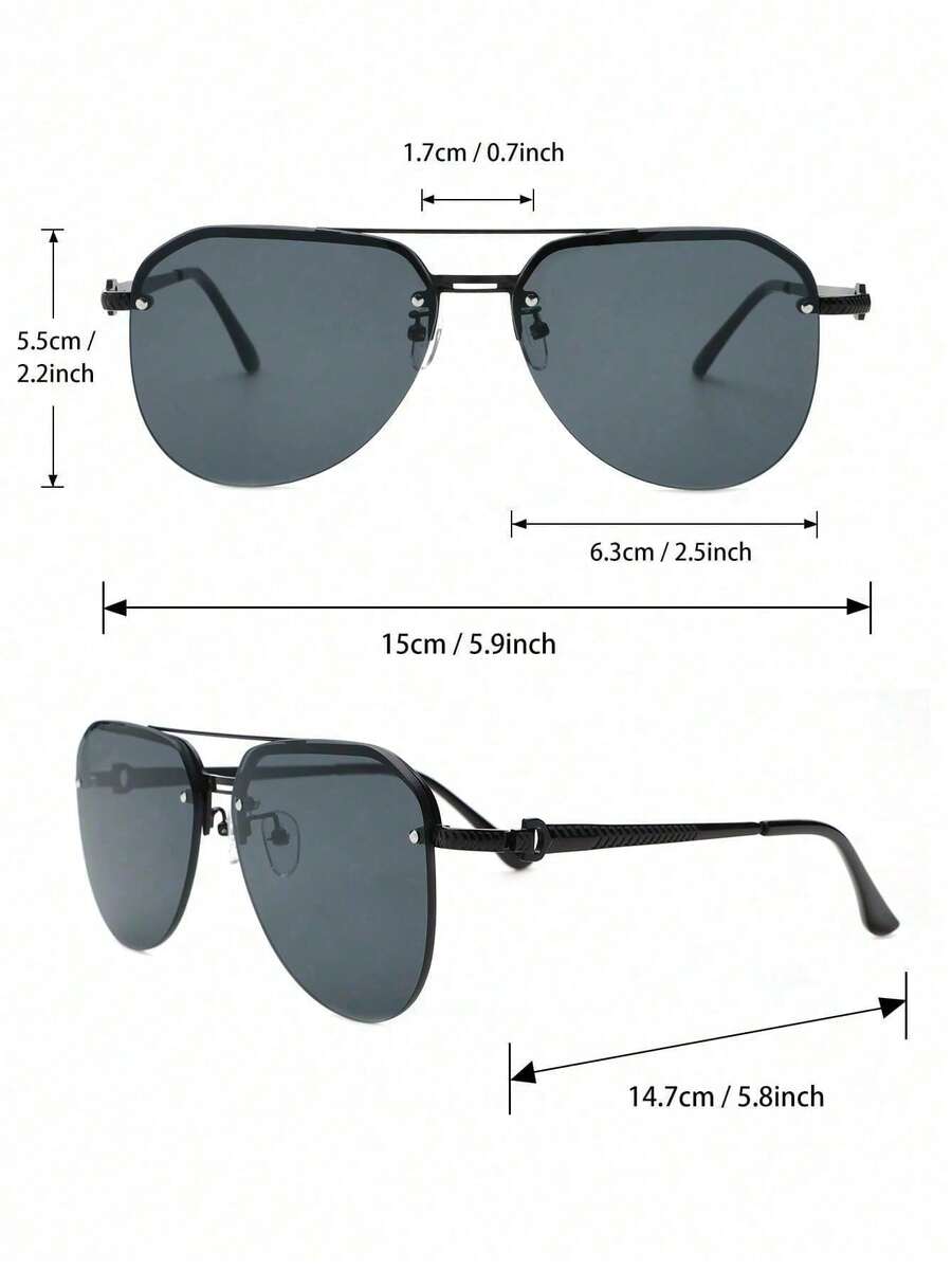 Gafas de moda metálicas y geométricas