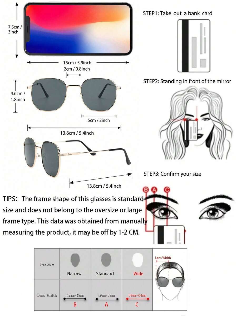 Gafas de moda metálicas y geométricas