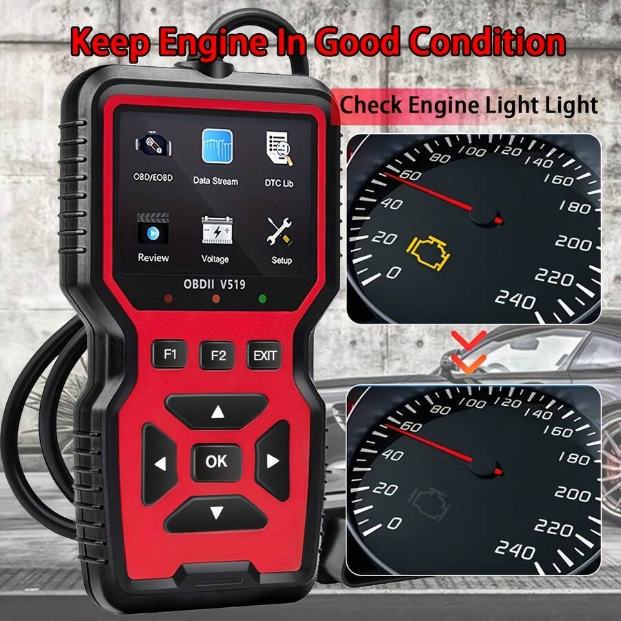 V519 Escánerpal OBD2 - Herramienta de diagnóstico automotriz alimentada