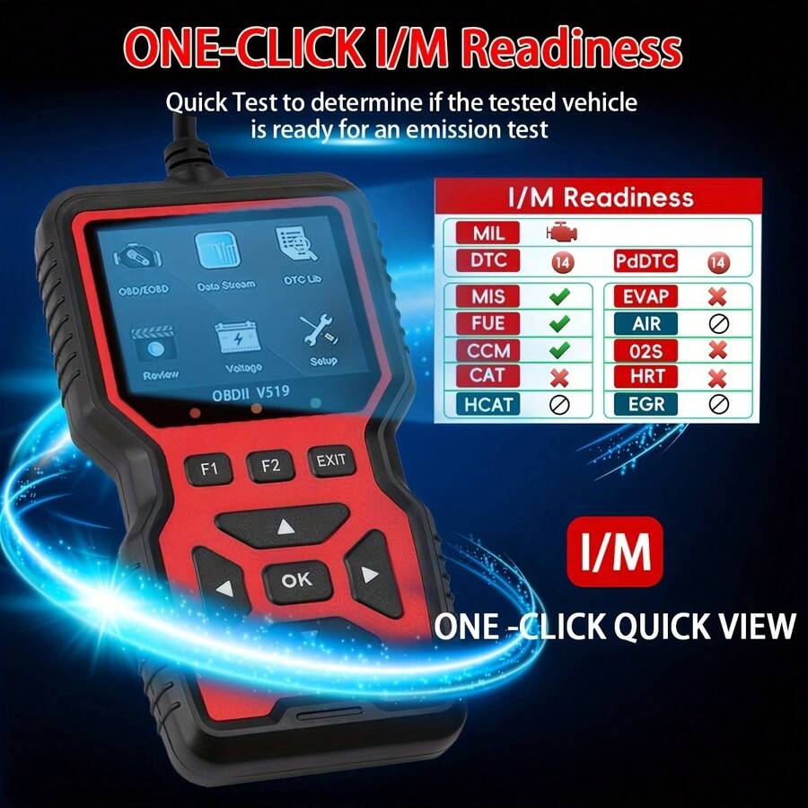 V519 Escánerpal OBD2 - Herramienta de diagnóstico automotriz alimentada