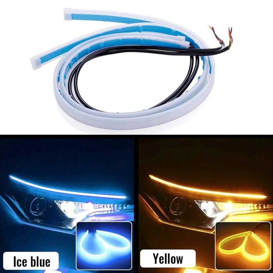Tira de luces LED DRL ultrafina para coche 45CM