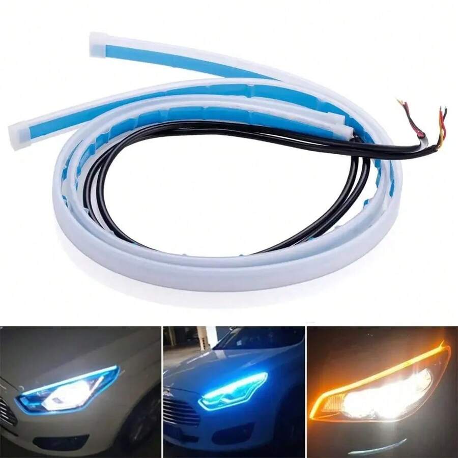 Tira de luces LED DRL ultrafina para coche 45CM