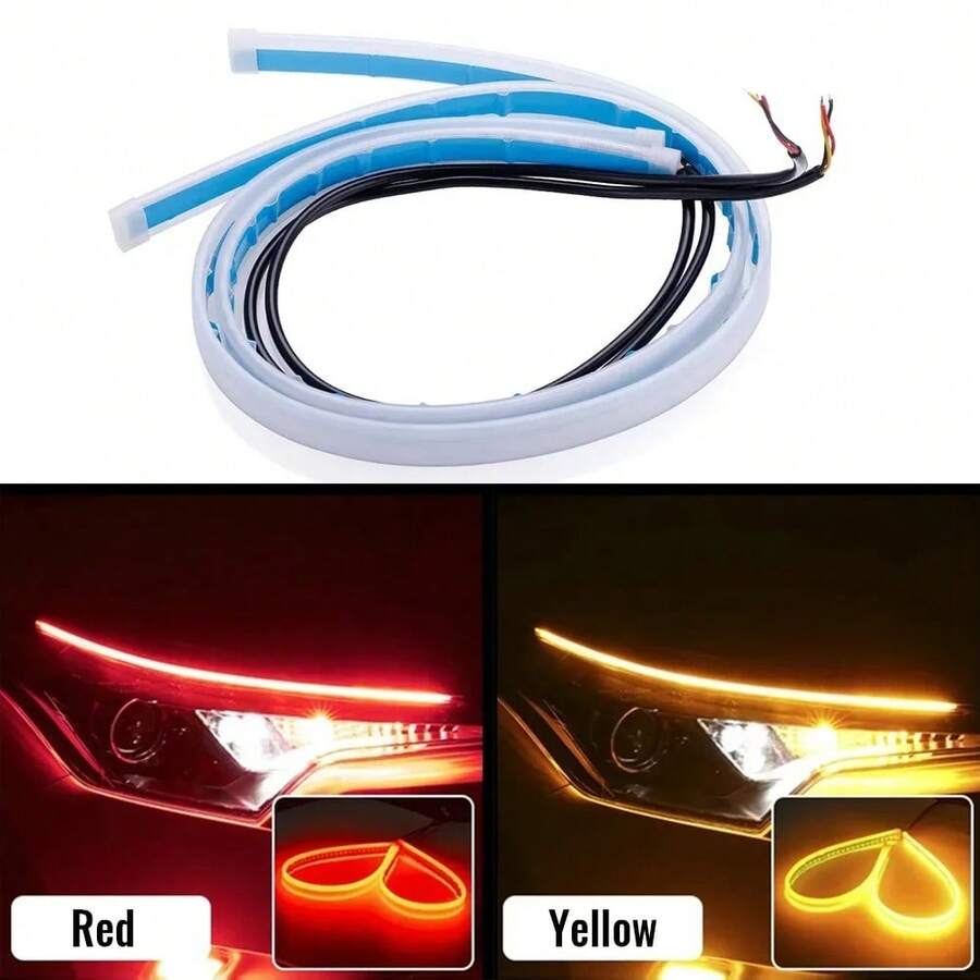 Tira de luces LED DRL ultrafina para coche 45CM