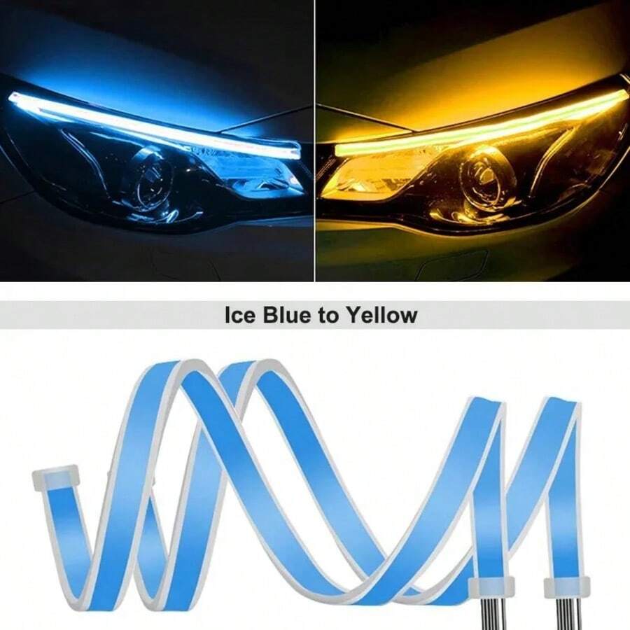 Tira de luces LED DRL ultrafina para coche 45CM