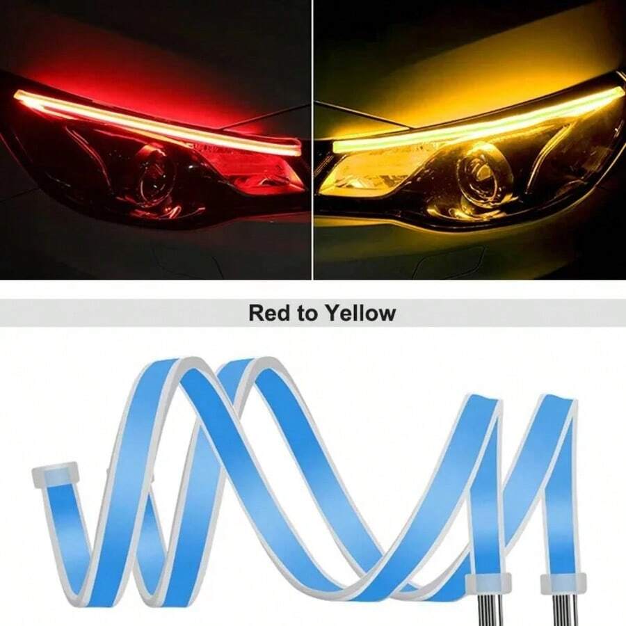 Tira de luces LED DRL ultrafina para coche 45CM