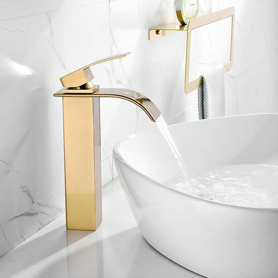 Grifo de baño cromado para lavabo