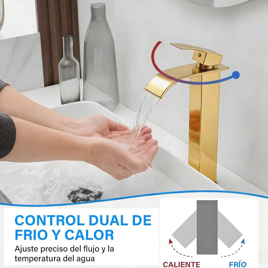Grifo de baño cromado para lavabo