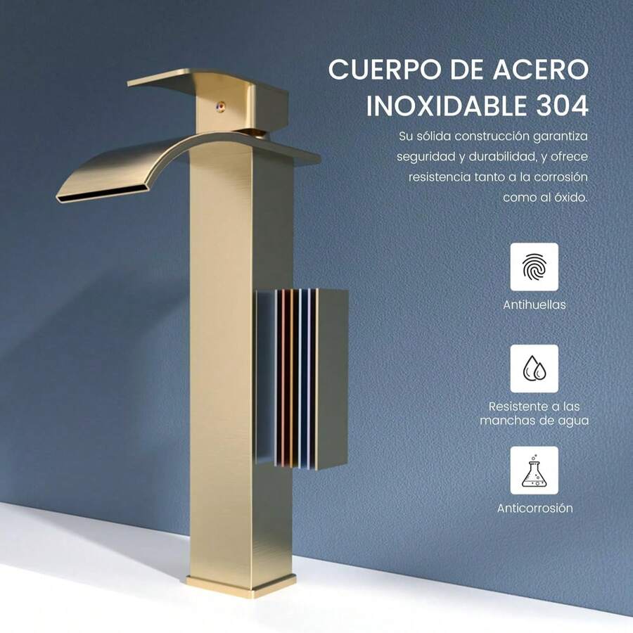 Grifo de baño cromado para lavabo