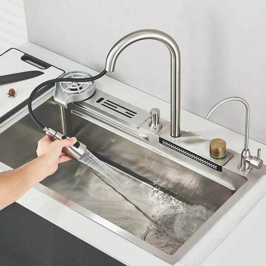 Fregadero de cocina de acero inoxidable