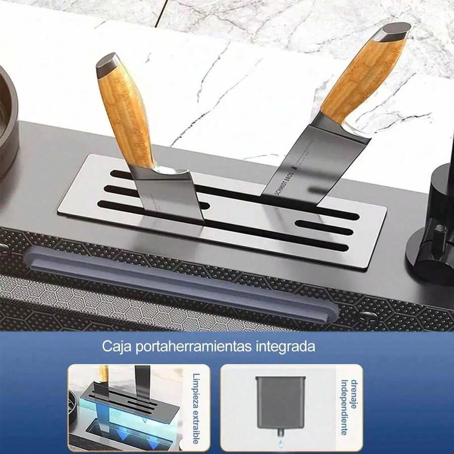 Fregadero de cocina de acero inoxidable